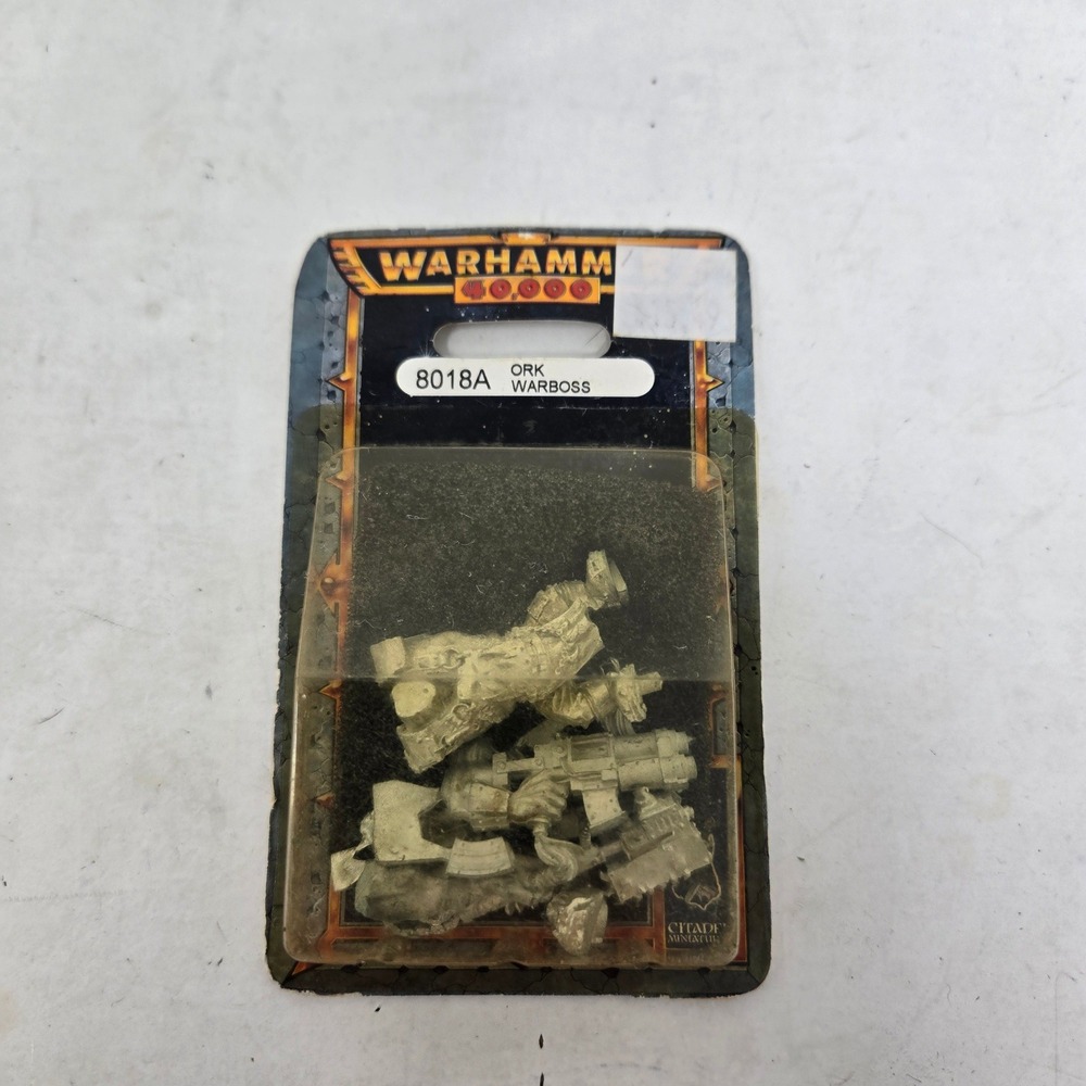 Warhammer 40000 Ork Warboss Metal Miniature Citadel Games Workshop 8018A 1997